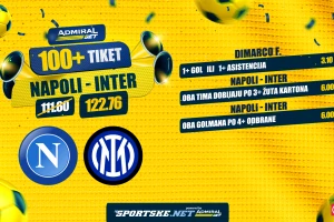 AdmiralBet 100+ tiket - Dimarko, odbrane i kartoni za 122,76